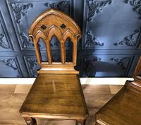 Pair of Victorian Gothic Style Hall Chairs (8 of 13) Pair of Victorian Gothic Style Hall Chairs (8 of 13)