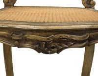 Pair of Antique Carved Giltwood & Cane Rout Chairs (7 of 8) Pair of Antique Carved Giltwood & Cane Rout Chairs (7 of 8)