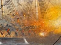 Seascape Oil Painting Naval Frigate Ships Napoleonic War Sea "Battle Trafalgar" (21 of 25) Seascape Oil Painting Naval Frigate Ships Napoleonic War Sea "Battle Trafalgar" (21 of 25)
