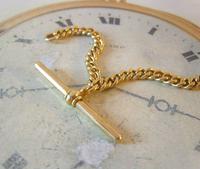 Antique Pocket Watch Chain 1890s Victorian Large 14ct Gold Filled Albert With T Bar (7 of 12) Antique Pocket Watch Chain 1890s Victorian Large 14ct Gold Filled Albert With T Bar (7 of 12)