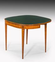 George III Period D-shaped Satinwood Card Table (3 of 7) George III Period D-shaped Satinwood Card Table (3 of 7)
