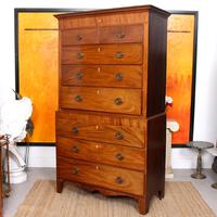 Chest on Chest of Drawers 19th Century Inlaid Mahogany (7 of 11) Chest on Chest of Drawers 19th Century Inlaid Mahogany (7 of 11)