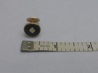 Pair of 9ct gold,onyx and diamond cufflinks (5 of 6) Pair of 9ct gold,onyx and diamond cufflinks (5 of 6)