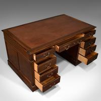 Antique Partner's Desk, English, Mahogany, Leather, Writing Table, Edwardian (8 of 12) Antique Partner's Desk, English, Mahogany, Leather, Writing Table, Edwardian (8 of 12)