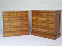 Pair Ash Chest of Drawers Jas. Shoolbred