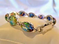 Vintage Silver & Milliflori Glass Bracelet 1970s Length 7 3/4" Heavy 23.7 Grams (3 of 12) Vintage Silver & Milliflori Glass Bracelet 1970s Length 7 3/4" Heavy 23.7 Grams (3 of 12)