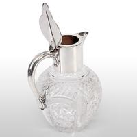 Late Victorian Silver Claret Jug with Clear Cut Glass Baluster Shaped Body (5 of 5) Late Victorian Silver Claret Jug with Clear Cut Glass Baluster Shaped Body (5 of 5)