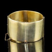 Antique Victorian Engraved Cuff Bangle Silver Gold Gilt c.1880 (2 of 5) Antique Victorian Engraved Cuff Bangle Silver Gold Gilt c.1880 (2 of 5)
