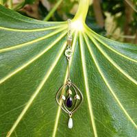 Antique 9ct Gold Peridot, Amethyst & Pearl Pendant, Suffragette Colours (5 of 9) Antique 9ct Gold Peridot, Amethyst & Pearl Pendant, Suffragette Colours (5 of 9)