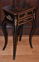 Striking 19th Century French Ebonised & Marquetry Side Table c.1880 (14 of 18) Striking 19th Century French Ebonised & Marquetry Side Table c.1880 (14 of 18)