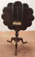 1850's Elegant Shaped Mahogany Tripod Side Table on Cab Legs (4 of 5) 1850's Elegant Shaped Mahogany Tripod Side Table on Cab Legs (4 of 5)