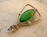 Antique Pocket Watch Chain Fob 1900 Art Nouveau Silver Chrome & Vivid Green Glass Fob (6 of 8) Antique Pocket Watch Chain Fob 1900 Art Nouveau Silver Chrome & Vivid Green Glass Fob (6 of 8)