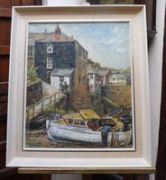 Oil on Canvas Cornish Harbour View Listed Artist Dora Johns 1966 (10 of 10) Oil on Canvas Cornish Harbour View Listed Artist Dora Johns 1966 (10 of 10)