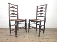Pair of Antique Ladder Back Chairs (3 of 8) Pair of Antique Ladder Back Chairs (3 of 8)