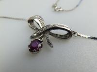 A Pretty Vintage Jewelry 9 ct White Gold & Diamond & Garnet Pendant and Chain (3 of 6) A Pretty Vintage Jewelry 9 ct White Gold & Diamond & Garnet Pendant and Chain (3 of 6)