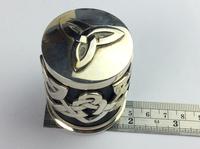 Solid Silver "Hallmarked" Celtic Lidded Pot Very Unusual Available Worldwide (10 of 10) Solid Silver "Hallmarked" Celtic Lidded Pot Very Unusual Available Worldwide (10 of 10)