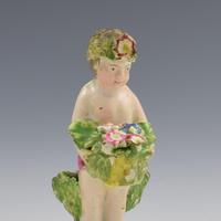Early Staffordshire Pearlware Figure of Putto with Basket c.1800 (3 of 9) Early Staffordshire Pearlware Figure of Putto with Basket c.1800 (3 of 9)