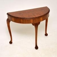 Queen Anne Style Burr Walnut Console Table (2 of 8) Queen Anne Style Burr Walnut Console Table (2 of 8)
