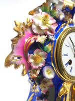 Antique 8 Day Porcelain Mantel Clock Sevres Blue Floral French Mantle Clock (6 of 6) Antique 8 Day Porcelain Mantel Clock Sevres Blue Floral French Mantle Clock (6 of 6)