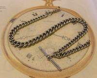 Antique Pocket Watch Chain 1890s Victorian NCR Co Silver Nickel Albert With T Bar (4 of 12) Antique Pocket Watch Chain 1890s Victorian NCR Co Silver Nickel Albert With T Bar (4 of 12)