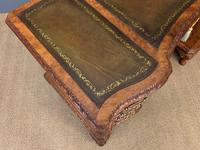 Burr Walnut Pedestal Desk by Maple and Co (10 of 18) Burr Walnut Pedestal Desk by Maple and Co (10 of 18)