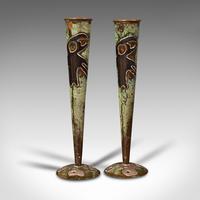 Pair of Antique Flute Vases, French, Copper, Posy, Art Nouveau Taste c.1920 (3 of 12) Pair of Antique Flute Vases, French, Copper, Posy, Art Nouveau Taste c.1920 (3 of 12)
