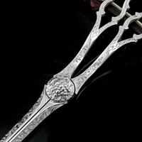 Antique Victorian Solid Silver Grape Scissors with Fine Engravings - John Gilbert 1865 (12 of 13) Antique Victorian Solid Silver Grape Scissors with Fine Engravings - John Gilbert 1865 (12 of 13)