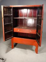 Original Late 19th Red Lacquer Chinese Wedding Cabinet (3 of 4) Original Late 19th Red Lacquer Chinese Wedding Cabinet (3 of 4)