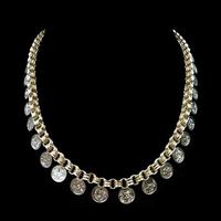 Antique Victorian Aesthetic Coin 18ct Yellow Gold on Sterling Silver Chain Collar Necklace (11 of 12) Antique Victorian Aesthetic Coin 18ct Yellow Gold on Sterling Silver Chain Collar Necklace (11 of 12)