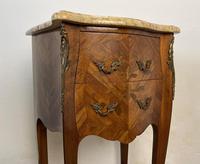 French Marquetry Bedside Tables Cabinets With Marble Tops Louis XVI Bombe Style (7 of 10) French Marquetry Bedside Tables Cabinets With Marble Tops Louis XVI Bombe Style (7 of 10)