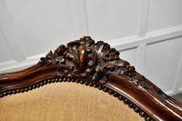 French Carved Walnut & Salon Chair, Upholstered in Silk (8 of 10) French Carved Walnut & Salon Chair, Upholstered in Silk (8 of 10)