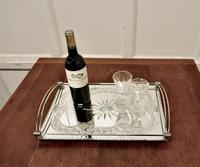 Art Deco Silver Plated Cut Glass Mirror Tray (8 of 11) Art Deco Silver Plated Cut Glass Mirror Tray (8 of 11)