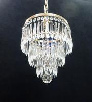 Italian Art Deco Three Tier Crystal Glass Chandelier with Sphere (7 of 7) Italian Art Deco Three Tier Crystal Glass Chandelier with Sphere (7 of 7)