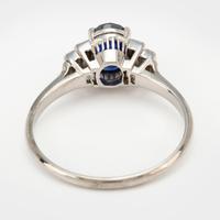 Vintage 1.05 Carat Sapphire & 0.12 Carat Diamond Solitaire Engagement Ring c.1940 (2 of 7) Vintage 1.05 Carat Sapphire & 0.12 Carat Diamond Solitaire Engagement Ring c.1940 (2 of 7)