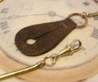 Antique Pocket Watch Chain 1900s Brass & Copper Snake Link Albert With Button Hole Fob (7 of 11) Antique Pocket Watch Chain 1900s Brass & Copper Snake Link Albert With Button Hole Fob (7 of 11)