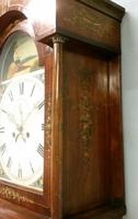 Satinwood Polychrome Painted Longcase Clock. (7 of 11) Satinwood Polychrome Painted Longcase Clock. (7 of 11)