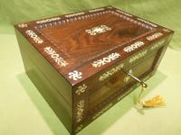 Inlaid Rosewood Table Box / Jewellery Box c.1840 (3 of 12) Inlaid Rosewood Table Box / Jewellery Box c.1840 (3 of 12)
