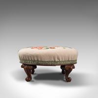 Small Antique Footstool, English, Walnut, Needlepoint Tapestry, Early Victorian (3 of 12) Small Antique Footstool, English, Walnut, Needlepoint Tapestry, Early Victorian (3 of 12)