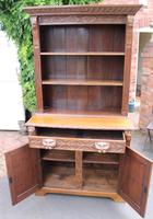 1900's Large Carved Oak Bookcase with Good Carving (3 of 6) 1900's Large Carved Oak Bookcase with Good Carving (3 of 6)