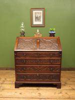 Antique Carved Oak Writing Bureau Desk with Fall Front, Handsome Gothic Piece (16 of 24) Antique Carved Oak Writing Bureau Desk with Fall Front, Handsome Gothic Piece (16 of 24)