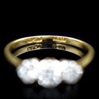 Vintage Diamond Three Stone Trilogy 18ct Gold and Platinum Ring (2 of 11) Vintage Diamond Three Stone Trilogy 18ct Gold and Platinum Ring (2 of 11)
