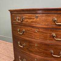 Small Quality Edwardian Mahogany Antique Bow Fronted Chest of Drawers (4 of 7) Small Quality Edwardian Mahogany Antique Bow Fronted Chest of Drawers (4 of 7)