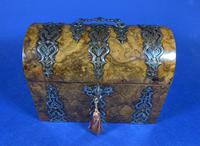 Victorian Brassbound Burr Walnut Tea Caddy. (8 of 14) Victorian Brassbound Burr Walnut Tea Caddy. (8 of 14)