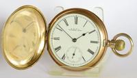 Pocket Watch: Antique Waltham Full Hunter Pocket Watch