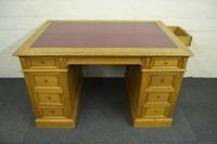Antique Solid Oak Pedestal Desk (7 of 10) Antique Solid Oak Pedestal Desk (7 of 10)