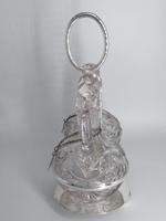 Whisky / Brandy Cut Glass EPNS Silver Set of Decanters (3 of 10) Whisky / Brandy Cut Glass EPNS Silver Set of Decanters (3 of 10)