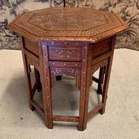 Early 20th Century Brass Inlaid Hoshiarpur Table (7 of 7) Early 20th Century Brass Inlaid Hoshiarpur Table (7 of 7)
