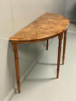 19th Century Burr Walnut Demi lune Console Table (4 of 6) 19th Century Burr Walnut Demi lune Console Table (4 of 6)