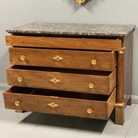 French Empire Commode Chest of Drawers with Marble Top (2 of 7) French Empire Commode Chest of Drawers with Marble Top (2 of 7)