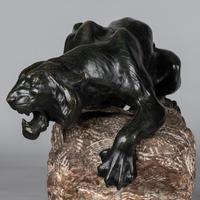Stunning Large Italian Bronze Sculpture of Tiger Set on Granite Base, Signed Merculiano. (3 of 8) Stunning Large Italian Bronze Sculpture of Tiger Set on Granite Base, Signed Merculiano. (3 of 8)